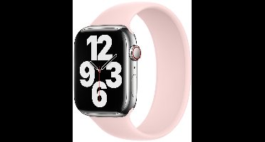 Apple Siliconen solobandje voor de Apple Watch | 44/45/46/49 mm - Maat 9 - Chalk Pink