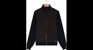 Baileys - Heren Sweatvest - Jacquard - Regular fit - Katoenmix Vest - Bordeaux - 522250-40