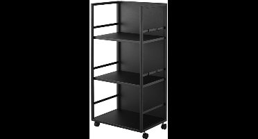 Yamazaki Tower Opbergtrolley 3-laags semi gesloten - Zwart