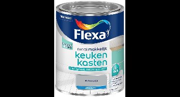 Flexa - Mooi Makkelijk Keukenkasten Zijdeglans - Betongrijs - Mengverf - 0.75 L