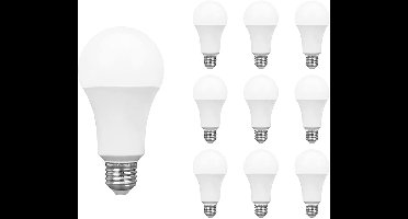 Spectrum LED Lamp A60 E27 - 18W - 230V - 1800 Lumen - 3000K Warm Wit - Ø60mm - Voor Plafondlamp, Tafellamp of Vloerlamp - 10 stuks