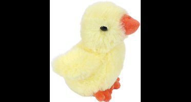 Pluche kuiken of kleine kippen knuffeldier - geel - 12 cm - Pasen thema - Kuikens / kippen knuffels