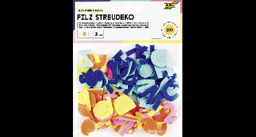 folia Vilt decoratie 'Letters & Cijfers', 200 stuks