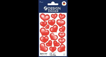 Avery Stickervel Hart Junior 7,6 X 12 Cm Papier Rood 38-delig