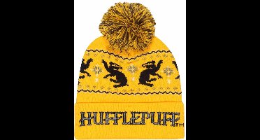 Harry Potter Huffelpuff Unisex Beanie - geel/zwart - Standard