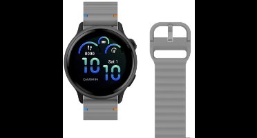 JustinCase ActiveFlex Strap voor Garmin Vivoactive 6/Vivoactive 5, grijs