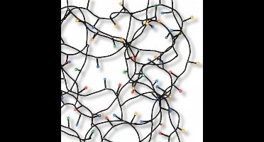 Lumineo Kerstverlichting - 2x - twinkle - 96 led lampjes - gekleurd - 710 cm - op batterij - buiten - lichtsnoer - kertlampjes