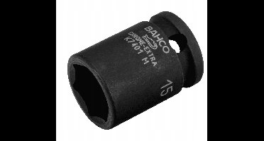 Bahco 3/8" slagdoppen, 6-kant, 15 mm, geoxideerd