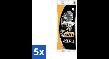 5 x Bic - Scheermesjes - Metaal - Enkel Mesje - Wegwerpmesjes - 5 Scheermesjes - Scheermesje - Wegwerpmesje - Roestvrij Staal - Enkel Mesje - Precisie Scheren