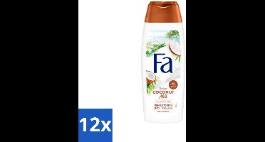 12 x Fa - Douchegel - Coconut Milk - Hydraterend & Kalmerend - Verzachtend - 250 ml - Douchegel Kokosmelk - Hydraterende Douchegel - Kalmerende Douchegel - Kokos-extract Douchegel - Amandelolie Douchegel