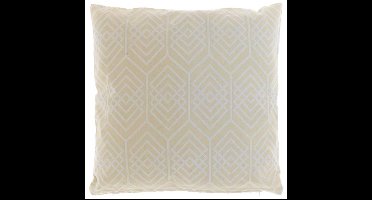Unique Living | Kussen Deva - Beige - Ivory - 45x45cm - Kussen woonkamer of slaapkamer