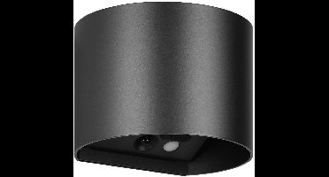 REALITY GENIE - Wandlamp - Zwart mat - incl. 2x SMD 1 W - Bewegingssensor - USB-aansluiting - Verlichting omhoog en omlaag - Wandmontage - Oplaadbaar - RL NOW - Buitenverlichting - IP44