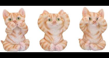 Nemesis Now - Three Wise Ginger Cats Beeldjes/figuren - Multicolours