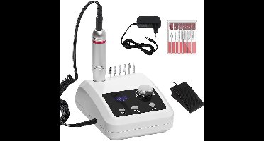 Elektrische Nagelvijl Desktop Edition - Nagelfrees - Manicure en Pedicure set - 45.000RPM - Draadloos & Oplaadbaar - Wit