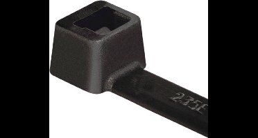 HellermannTyton 111-04402 T30LR-PA66W-BK Kabelbinder 260 mm 3.30 mm Zwart UV-bestendig 100 stuk(s)