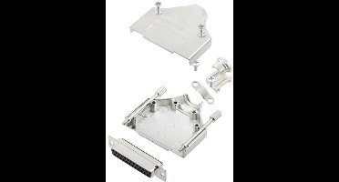 TRU COMPONENTS TCMHDM25DMSK 7709744 D-sub female connectorset 180 ° Aantal polen: 25 Soldeerkelk 1 stuk(s)