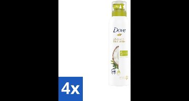 4 x Dove Shower Foam Coconut Oil 200 ml - Douche Mousse - Kokosolie Douche - Huid Verzorging - Scheer Mousse - Huid Hydraatatie