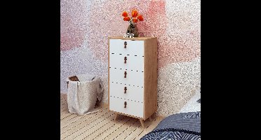 Asir dressoir - eiken wit - 50 x 103 x 40 cm