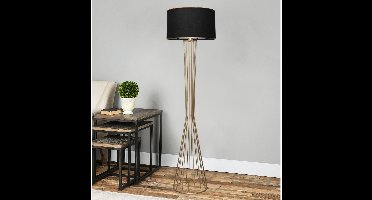 Asir - Vloerlamp - Zwart en Goud - 155 cm