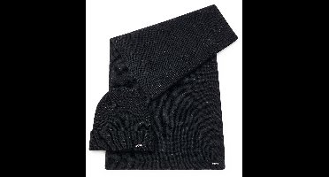 BOSS muts sjaal Linia Set Black zwart