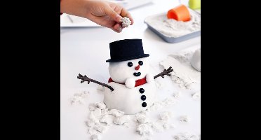 Bouw je eigen sneeuwpop – zand 2KG – Complete set – Inclusief accessoires – 16,5x16,5x14,5 cm – Creatief binnenspeelgoed – Herbruikbaar – Voor kinderen vanaf 3 jaar