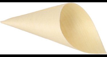 50 Fingerfood cone, hout pure Ø 4,5 cm · 8,5 cm