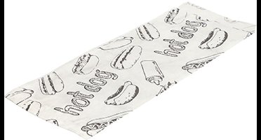 1000 Hotdog zakjes 21 cm x 8,5 cm wit