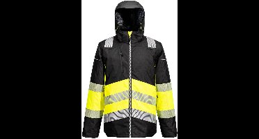 Portwest PW3 Hi-Vis Klasse 1 Winterjack PW364 - Geel/Zwart - XXXL