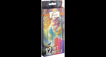 Pastelkrijt Nassau fine art zacht blister 12 stuks assorti | 12 stuks