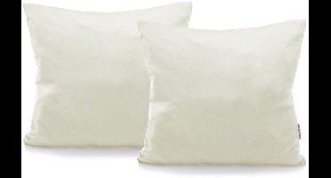 DecoKing Amber Sierkussenhoes Katoen Crème 40x40 cm