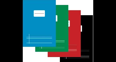 Schrift - A4 - Gelijnd met kantlijn - 40 vel - assorti pak 5