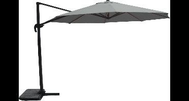 Outdoor Living - Zweefparasol Virgo grijs zonder volant Ø3,5mtr