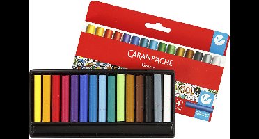 CARAN D’ACHE Neocolor II, Junior, L: 5 cm, dikte 8,5 mm, diverse kleuren, 15 stuk