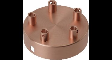 Calex plafondkap 5 snoeren - Ø10 cm - metaal - koper mat - rond