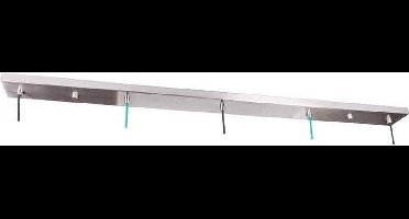 ETH plafondbalk 5 snoeren - 120 cm - metaal - grijs