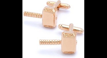 Manchetknopen - Hamer Moker Rose Goud