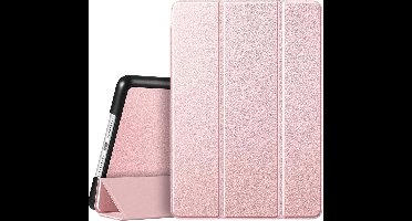 Hoes geschikt voor iPad 2017 / 2018 bookcase Rosegoud 9.7 Inch - Hoes geschikt voor iPad 2018 Hoes 9.7 - Hoes geschikt voor iPad 2017 Hoes smart cover Trifold - Ntech