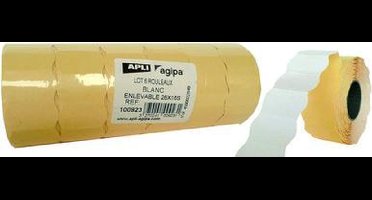 agipa-etiketten voor prijspistolen, 26 x 12 mm, wit