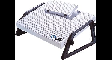 Wedo Voetensteun Relax - Verstelbaar Voetenbankje Bureau - volgens DIN 4556 - Lichtgrijs