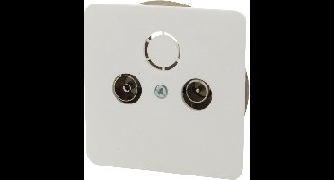 Peha Standaard Radio/TV Wandcontactdoos - Inbouw - Polarwit