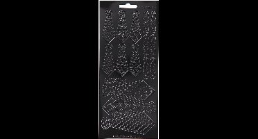 Stickers, stropdassen, vel 10x23 cm, zwart, 1 vel