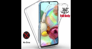 Hoesje Geschikt Voor Samsung Galaxy A71 Hoesje 360° TPU 2 in 1 Case Transparant
