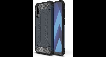 Ntech Hoesje Geschikt Voor Samsung Galaxy A50 Hybrid Armor Hoesje - Blauw