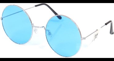 Mega hippie bril blauw - hippie 60's