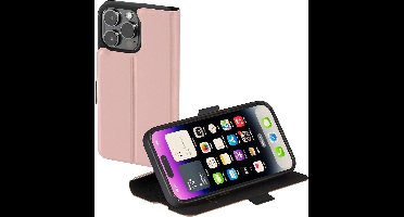 Hama Booklet Single 2.0 Cover Hoesje geschikt voor iPhone 14 Pro - Pasvakjes - Magnetische sluiting - Standfunctie - Roze