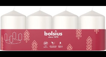 Bolsius - Stompkaars - 60/40 - 4 stuks per verpakking - Cloudy White