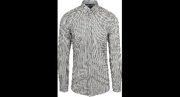 Suitable Overhemd Print Blauw - Maat XXL - Heren - Casual Shirt