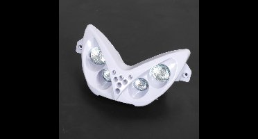 front tnt optic voor yamaha 50 aerox scooter wit en blauw led nieuw