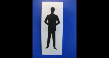 Symboolplaat 130X50Mm Alu Man