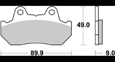 vrijplaat sbs voor moto honda 1100 gl goldwing interstate 1982 avg/avd / c/dc/1c / 572hf neuf